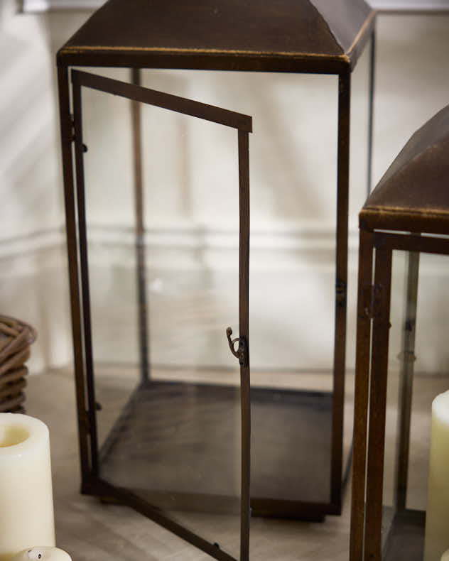 Vintage Style Brass Effect Lanterns