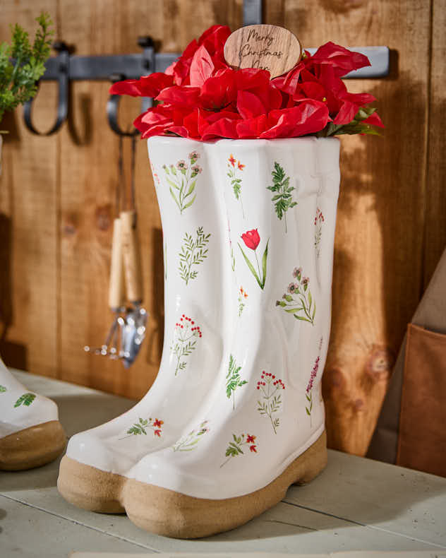 Personalised Patterned Welly Boots Planters