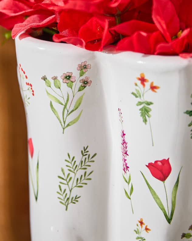 Large Patterned Welly Boots Planters