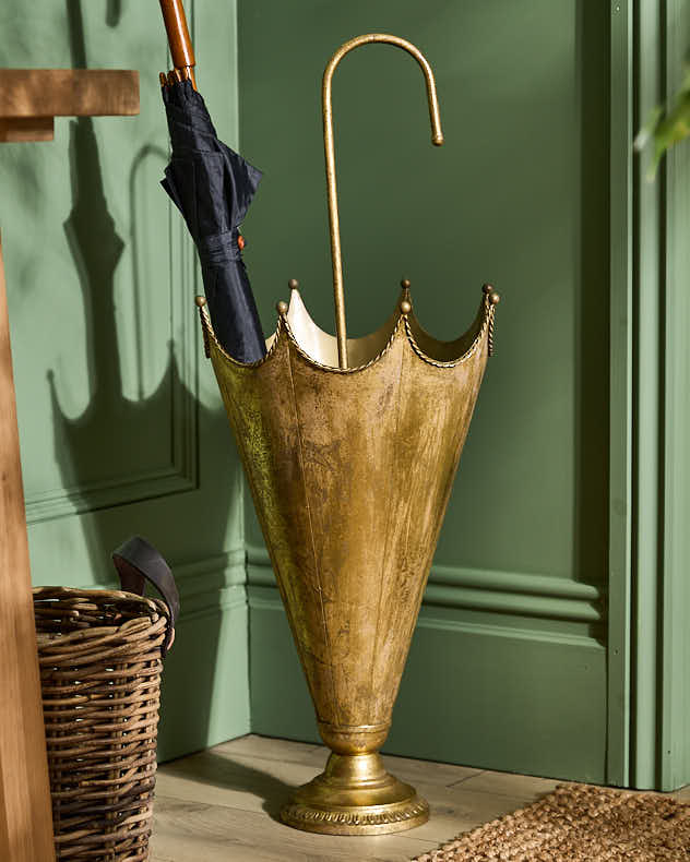Vintage Gold Umbrella Stand
