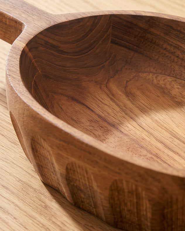 Acacia Wood Serving Tray with Handle