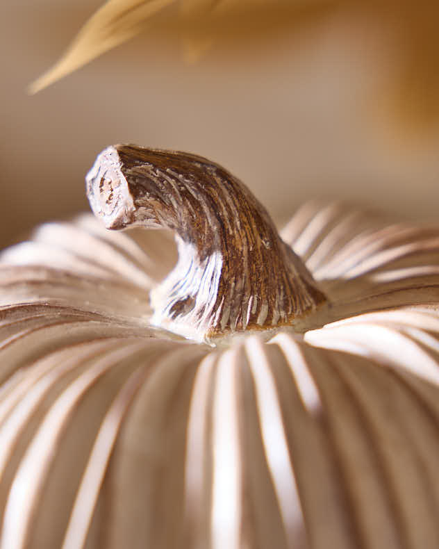 White and Gold Pumpkin Decoration