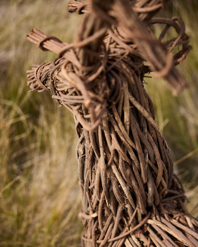 Large Woven Vine Stag Statue
