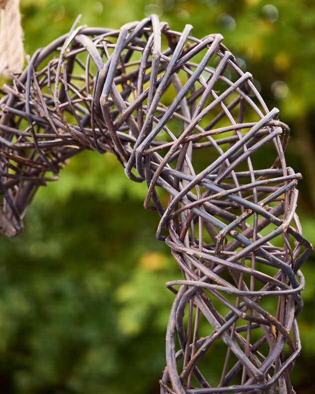 Large Woven Hanging Heart Decoration