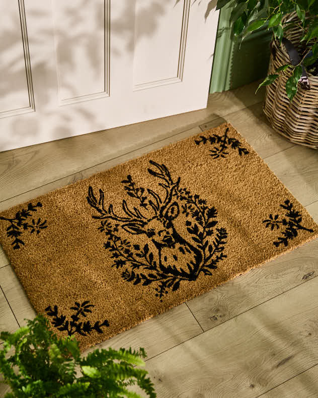 Deer &amp; Foliage Autumn Doormat