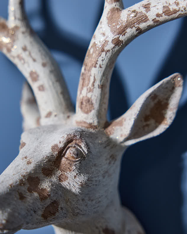 Distressed Golden Stag Head