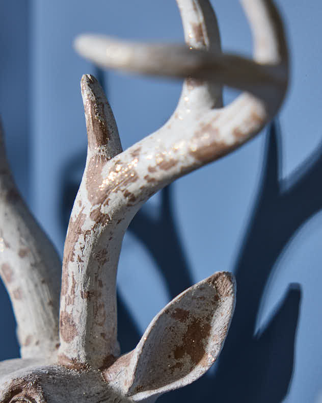 Distressed Golden Stag Head