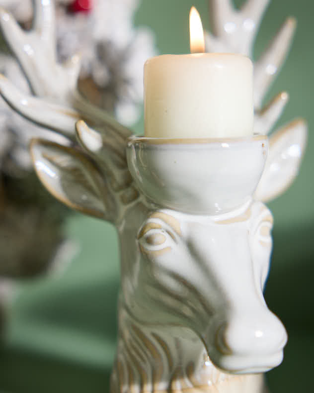 Porcelain Stag Tealight Holder