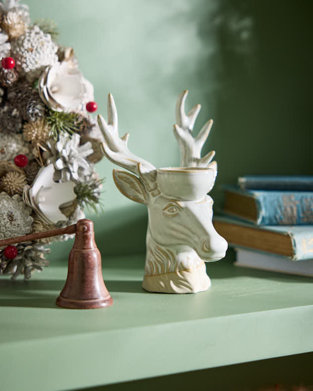 Porcelain Stag Tealight Holder