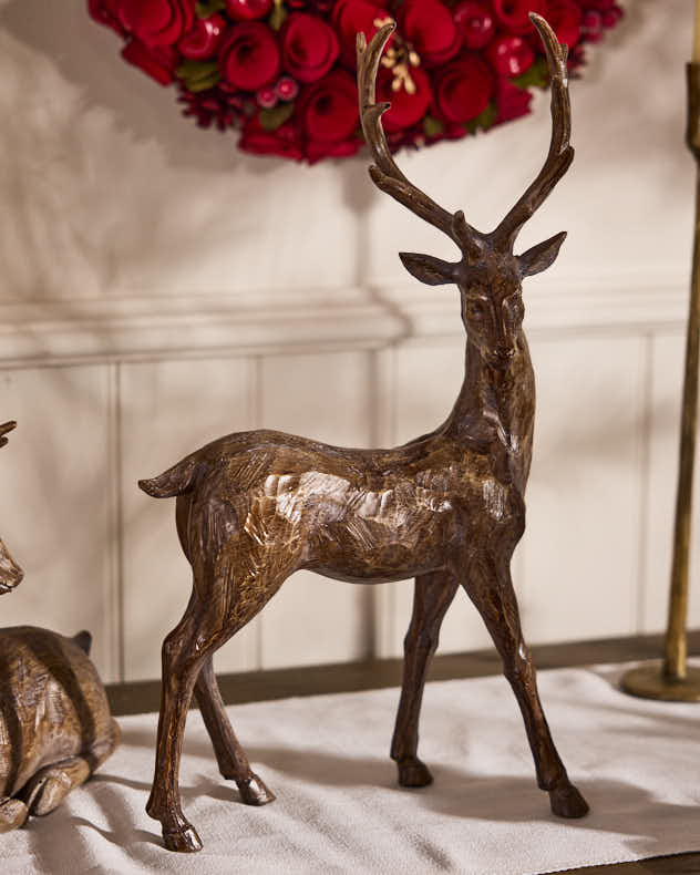 Pinewood Reindeer Decoration