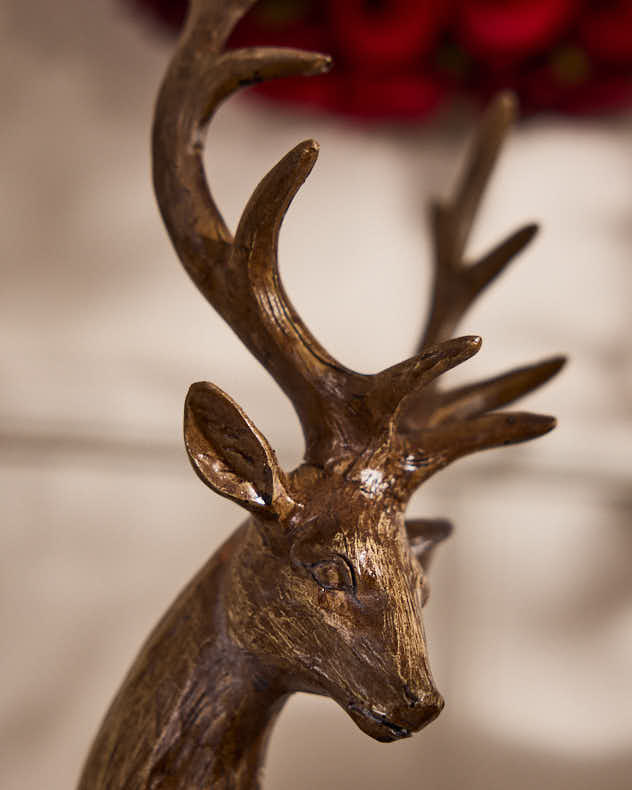 Pinewood Reindeer Decoration