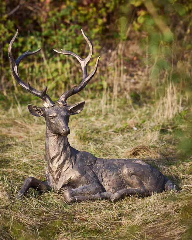 Ornaments - Majestic Giant Laying Stag Decoration
