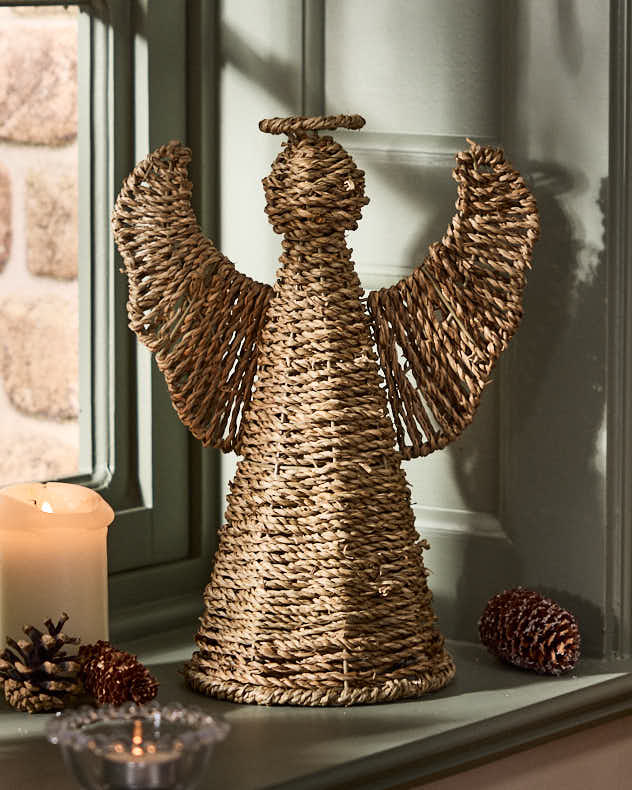Traditional Rattan Angel Decoration