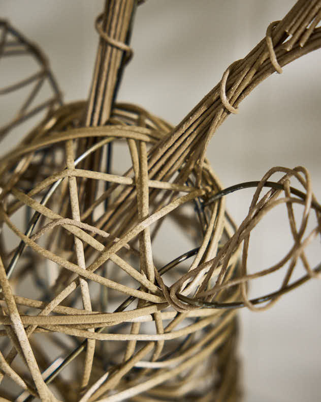 Rattan Woven Stag Head
