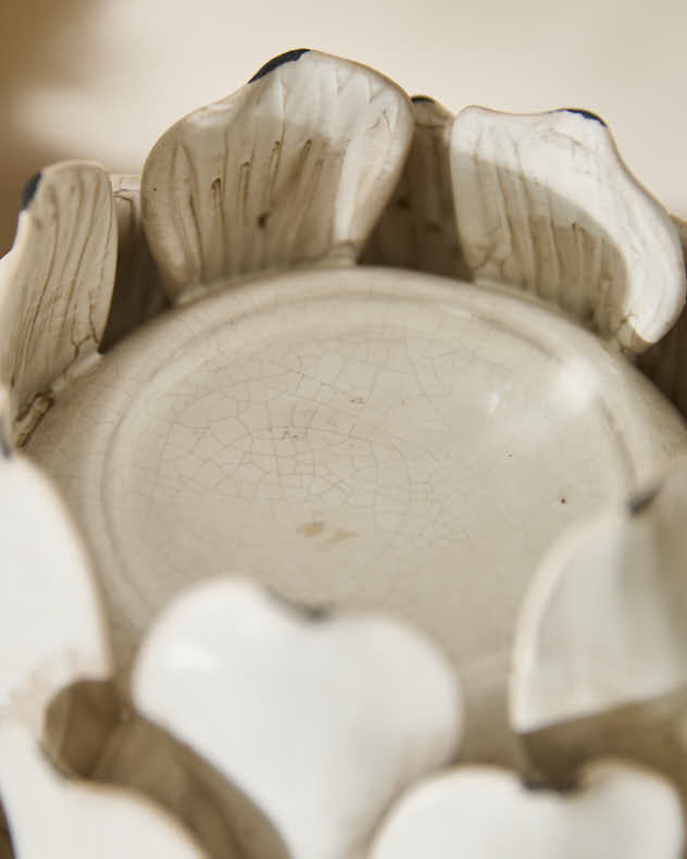 Aged White Artichoke Ornament