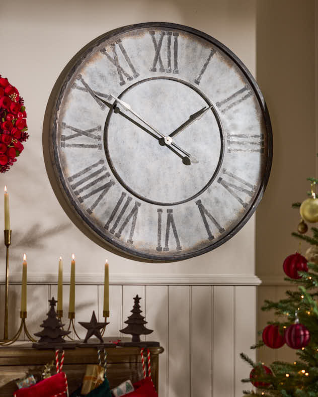 Vintage Galvanised Clock