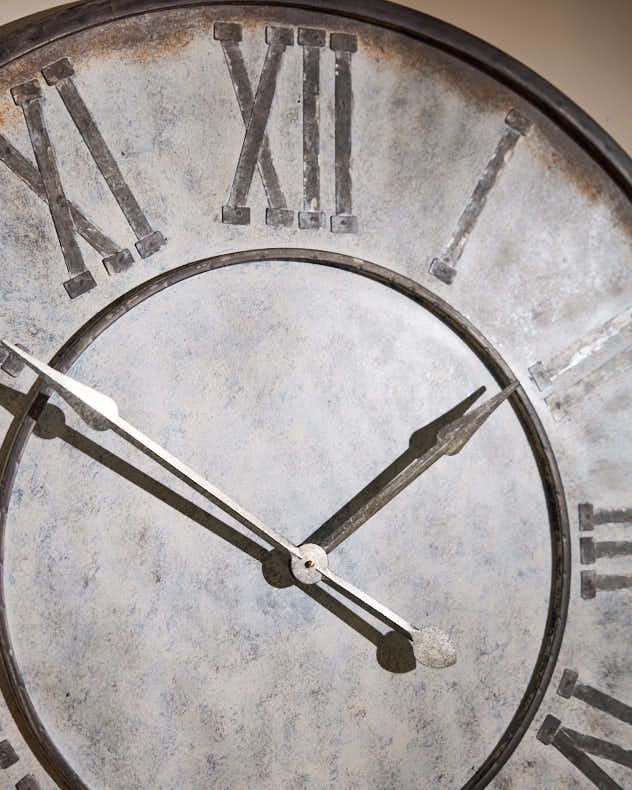 Vintage Galvanised Clock