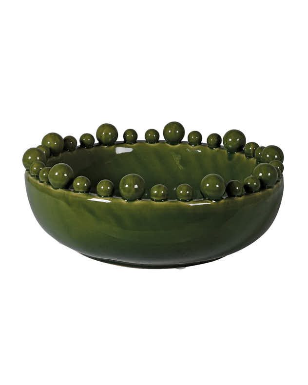 Emerald Pearl Ceramic Bowl