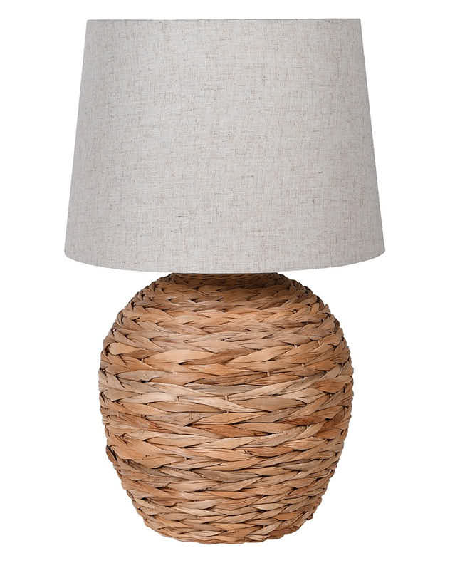 Handwoven Coastal Rattan Table Lamp