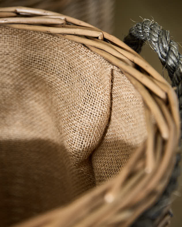 Fire Log Baskets - Set of 2 Oval Log Baskets