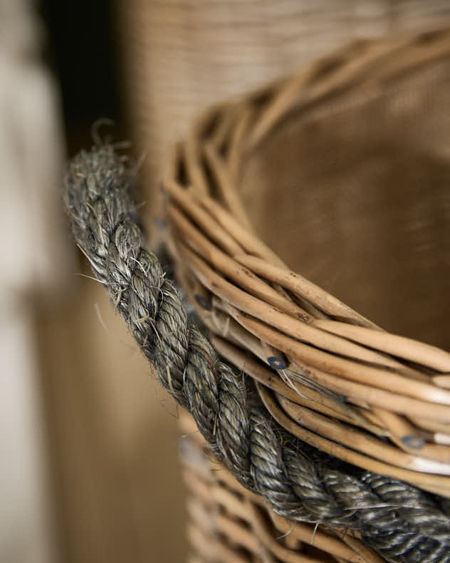 Set of 2 Oval Log Baskets