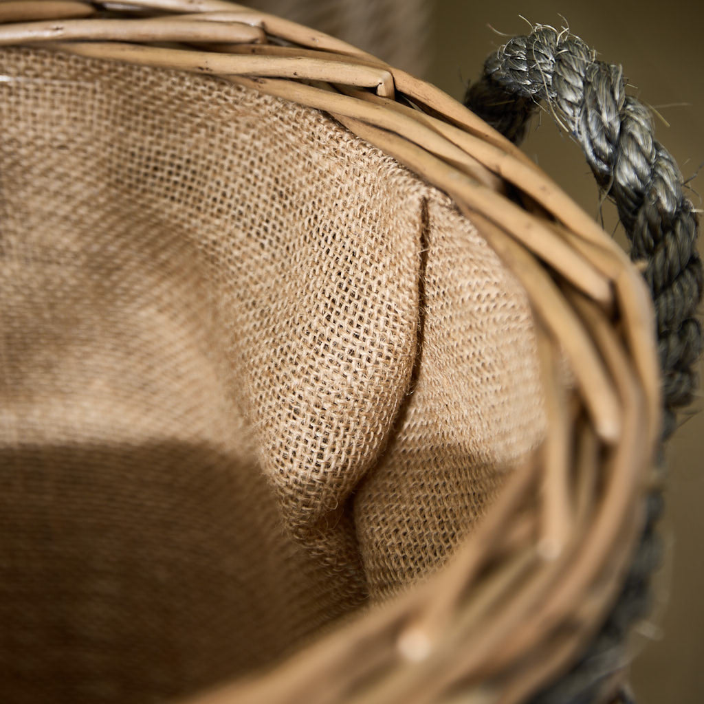 Set of 2 Oval Log Baskets