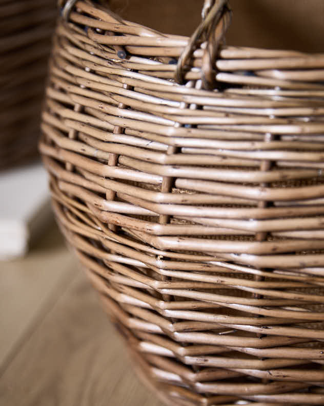 Delphi Weidenkörbe für Holzscheite, 2er-Set