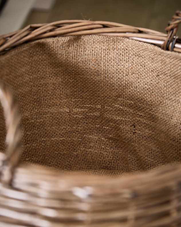 Fire Log Baskets - Set of 2 Delphi Wicker Log Baskets