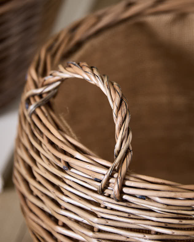 Delphi Weidenkörbe für Holzscheite, 2er-Set