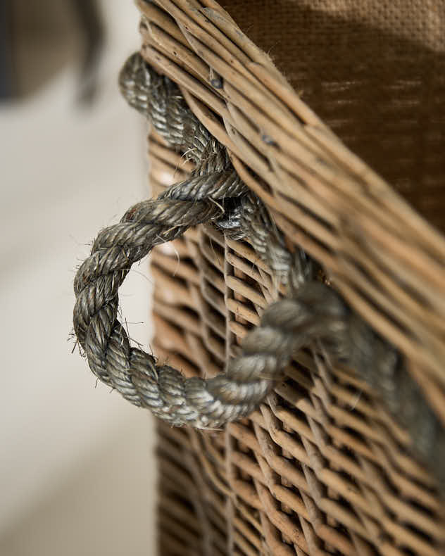 Set of 2 Rectangular Log Baskets