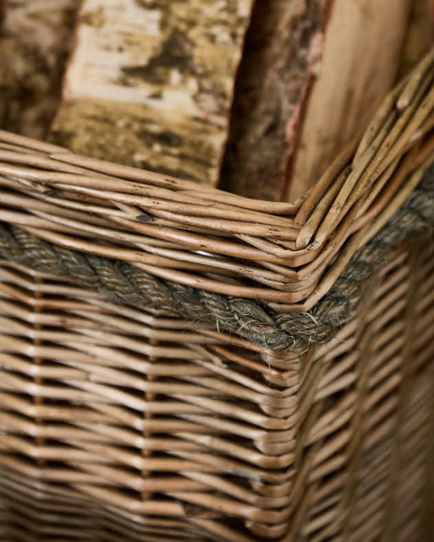 Set of 2 Rectangular Log Baskets