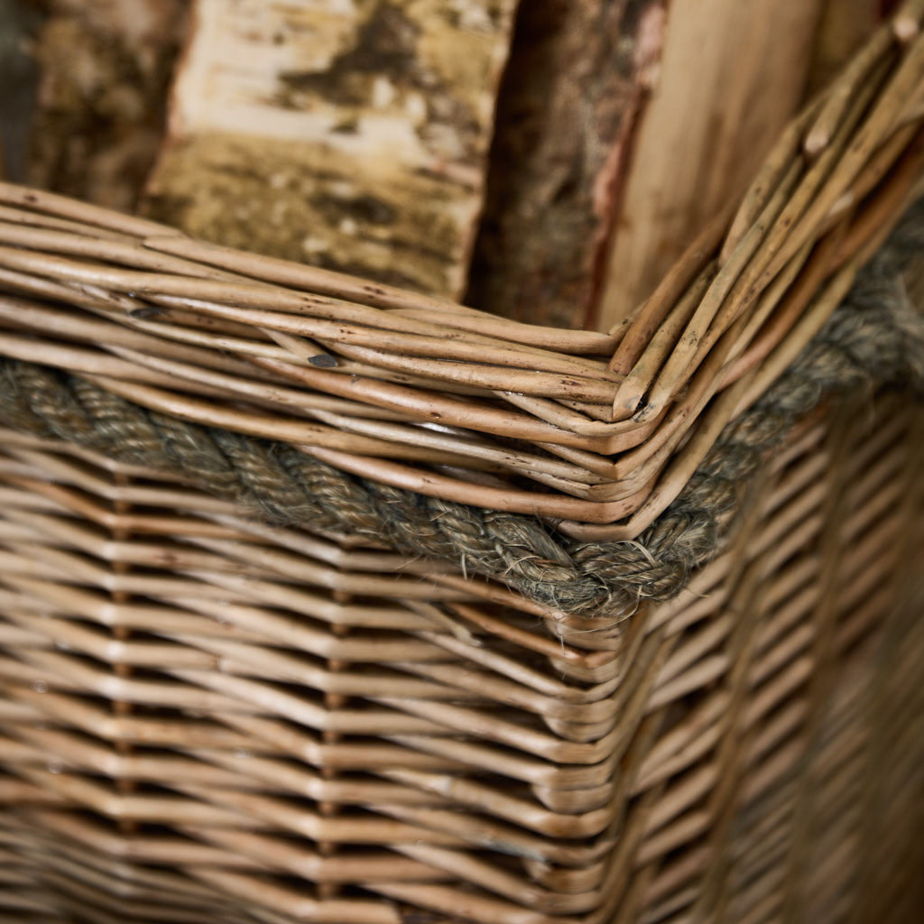 Set of 2 Rectangular Log Baskets