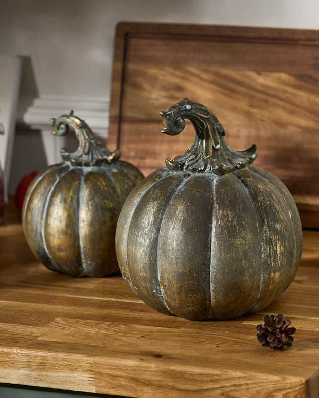 Golden Pumpkin Decoration