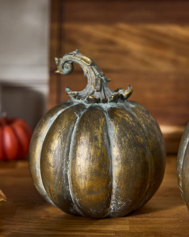 Golden Pumpkin Decoration