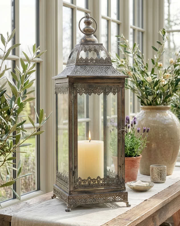 Belcombe Gold Distressed Lantern