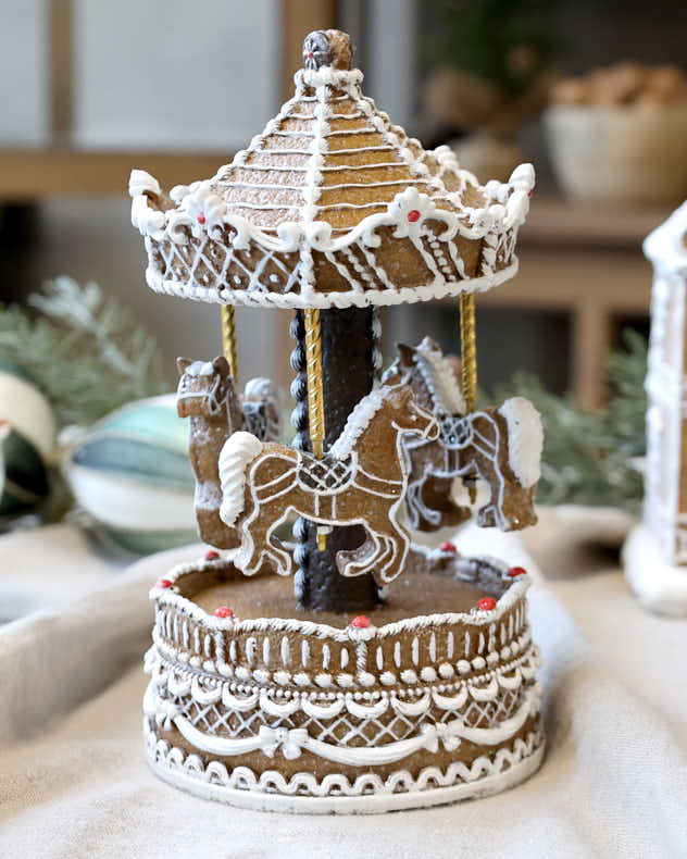 Traditional Christmas Carousel Music Box
