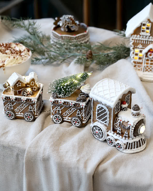 Traditional Gingerbread Steam Train Ornament