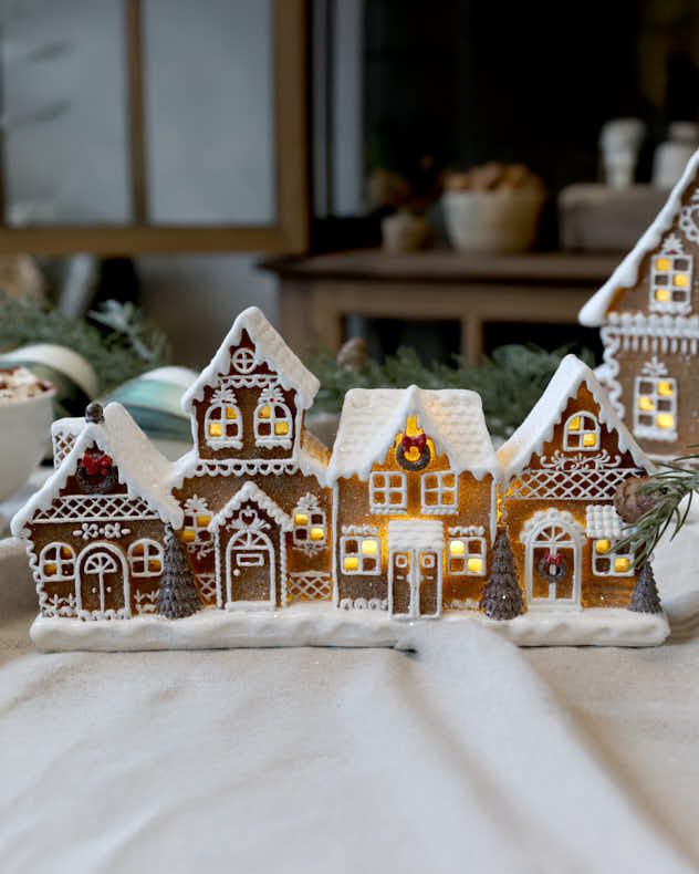 Pre-Lit Gingerbread Lodge Ornament
