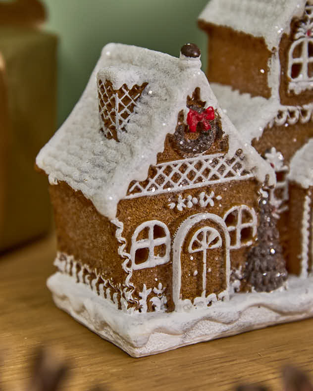 Pre-Lit Gingerbread Lodge Ornament