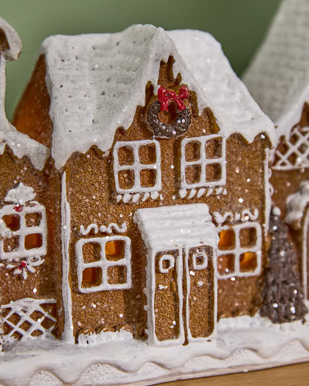 Pre-Lit Gingerbread Lodge Ornament