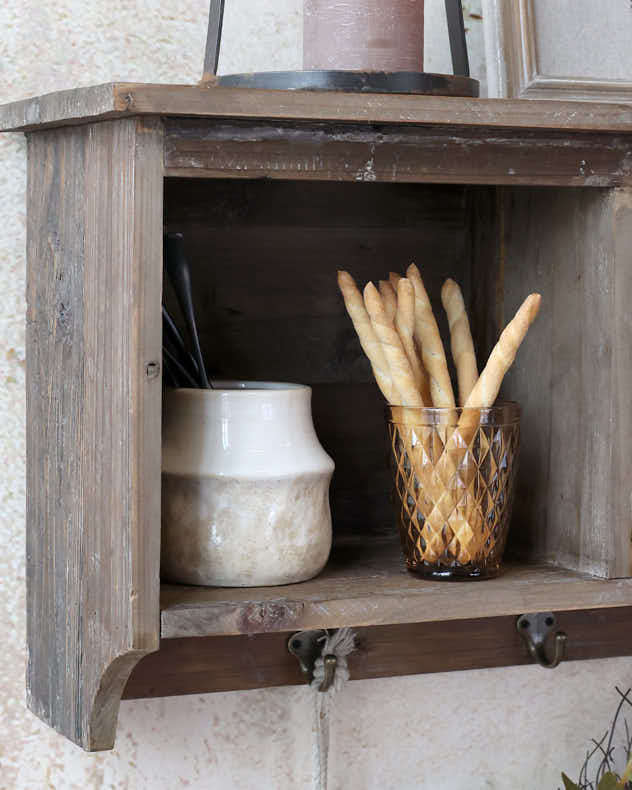 Jura Wall Shelf with Hooks