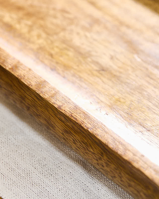 Mango Wood Long Tray with Handles