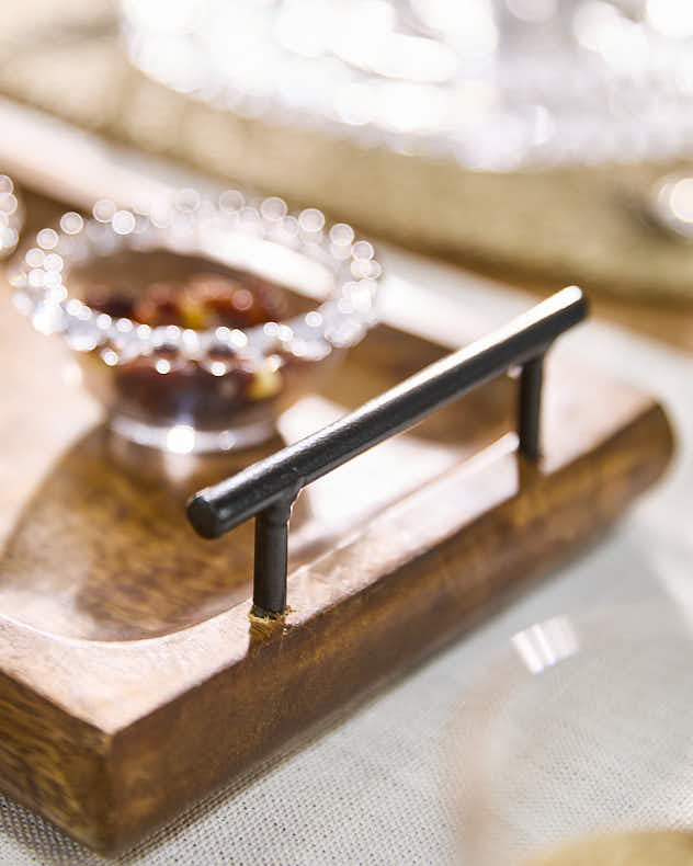 Mango Wood Long Tray with Handles
