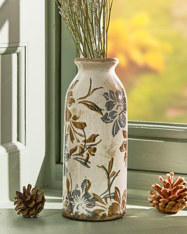 Ivory and Blue Vase Collection