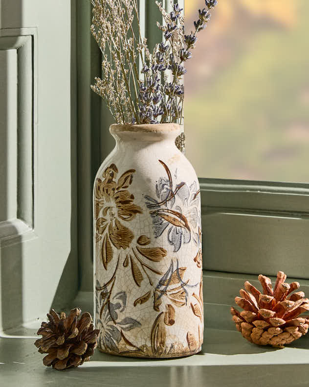 Ivory and Blue Vase Collection