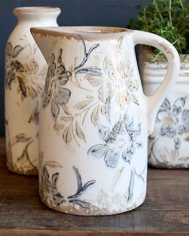 Ivory and Blue Vase Collection