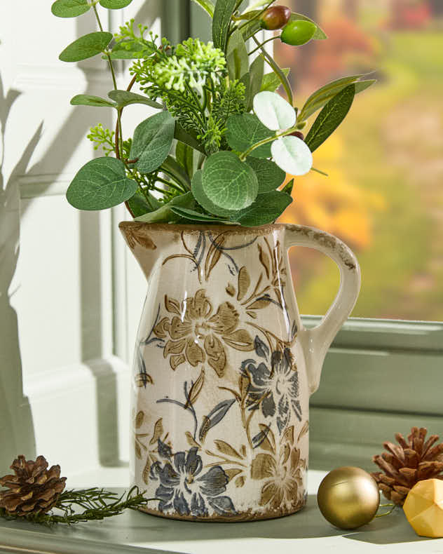 Ivory and Blue Vase Collection