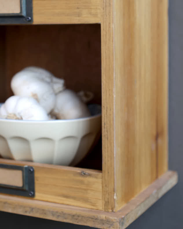 Apothecary Style Wooden Shelf