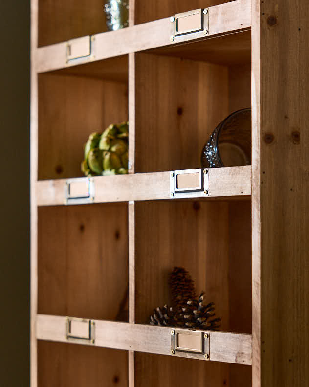 Apothecary Style Wooden Shelf