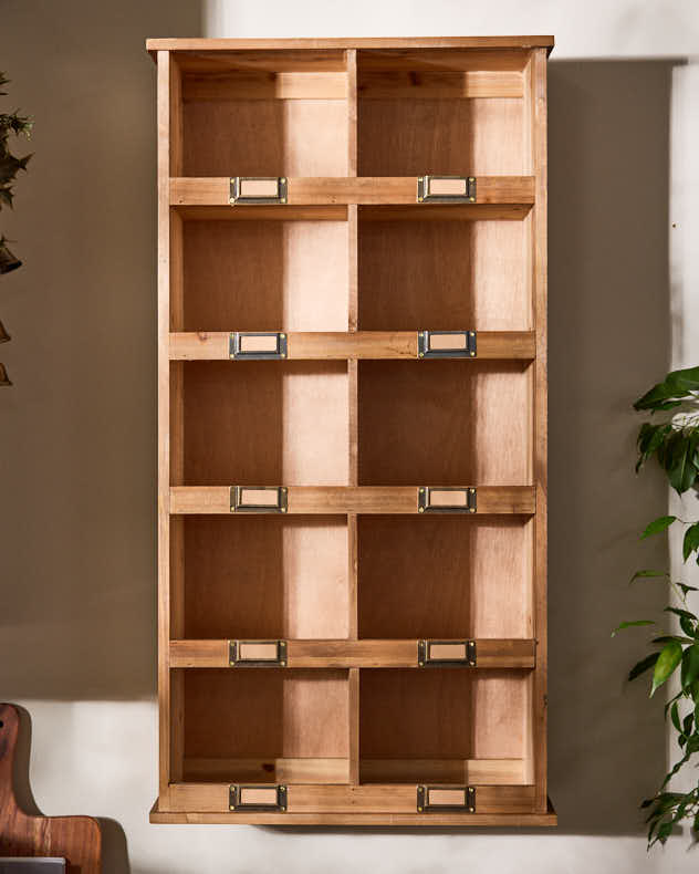 Apothecary Style Wooden Shelf